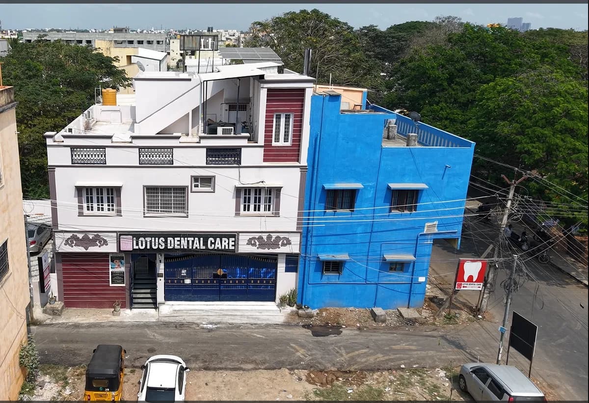 Lotus Dental Care clinic building exterior in Ayapakkam, Chennai
